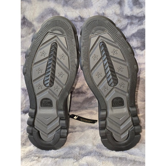 NWB Sorel‎ Caribou X Boot Chelsea WP Waterproof Silver Black Women's Size 10.5 - Picture 8 of 9